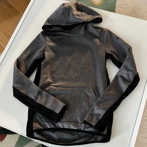 Nike Gray and Black Turtle Neck Fleece Hoodie, XS, thermal wear, warm run top